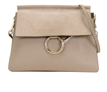 Medium Faye, &pound;375, Handbags, Beige, Leather, Front view